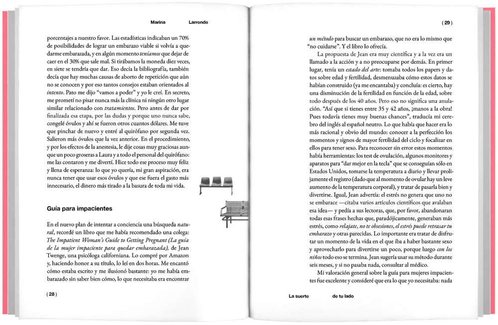 interior del libro