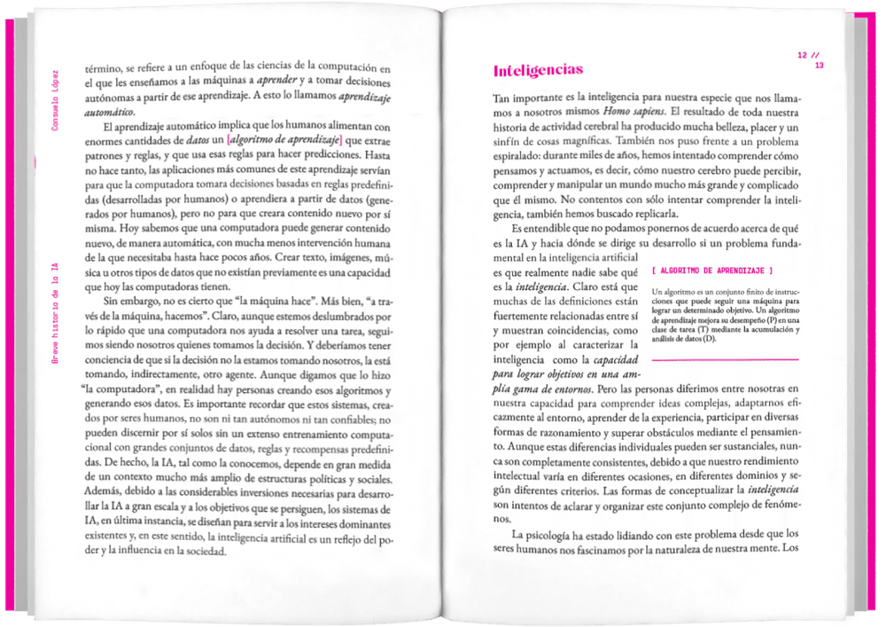 interior del libro